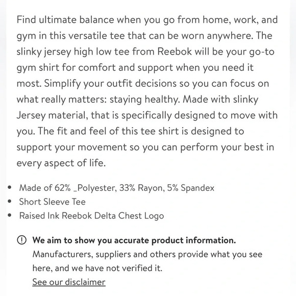 Reebok Renew black short-sleeve logo embossed T-shirt Sz M - Picture 4 of 12